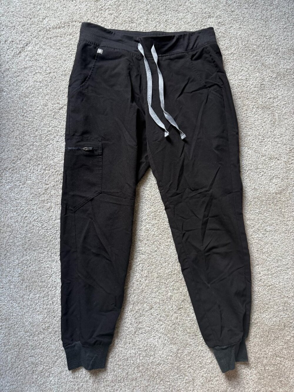 FIGS Zamora Jogger Scrub Pants Black Small Petite S/P